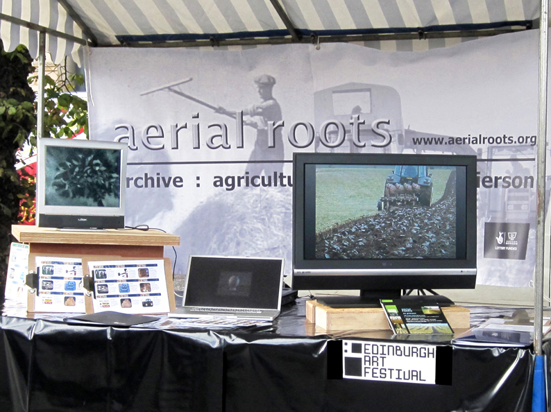 Su Grierson, ‘Aerial Roots’ installed in a Farmers Market as part of Edinburgh Art Festival. Taking art to the public.