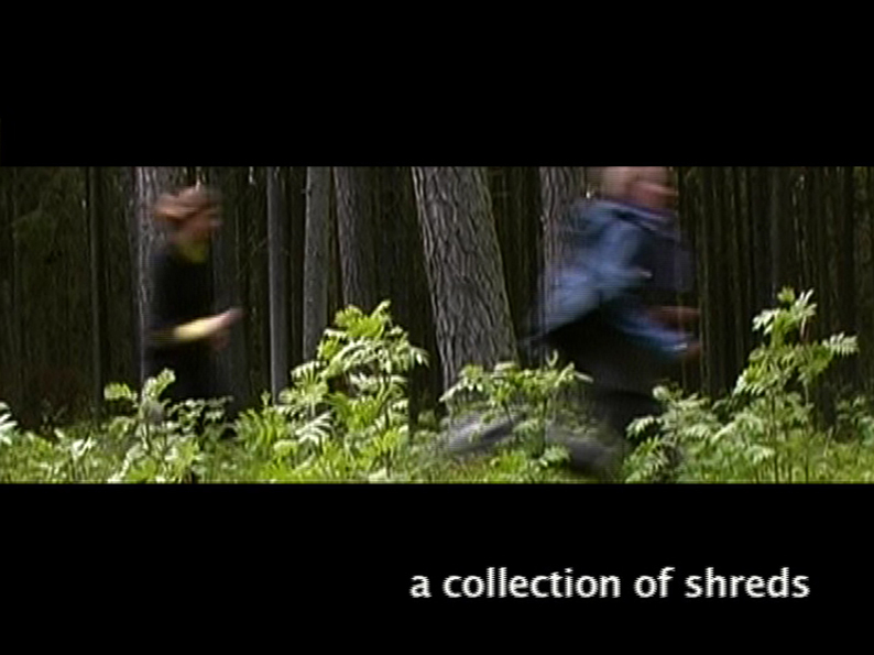 Video still from ‘Shreds’ image & text Su Grierson.